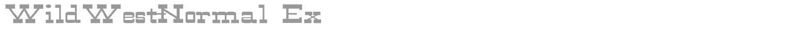 WildWest-Normal Ex font preview